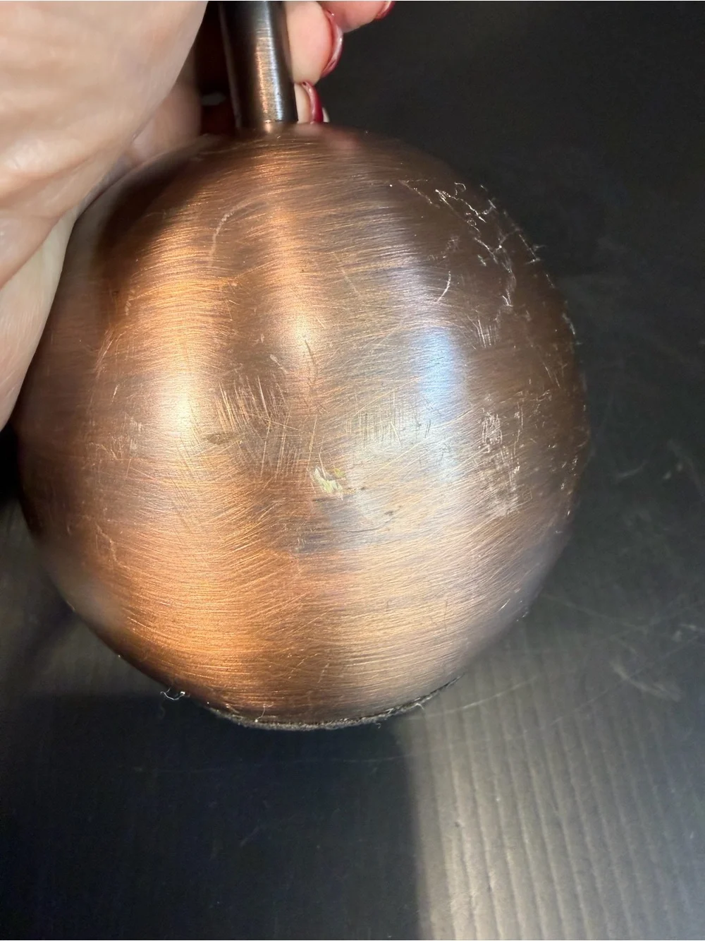 1960 VintageMade Market Co. Bronze Stacked Sphere Candlestick Holders (Set of 2)